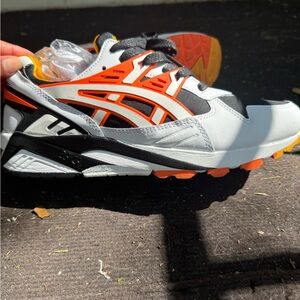 ASICS White and Orange Sneakers